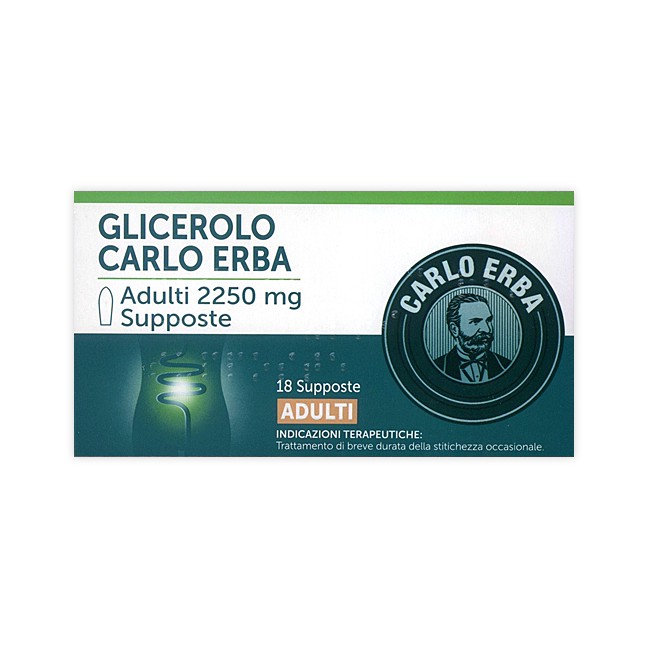 Glicerolo Carlo Erba Adulti 18 supposte 2250mg