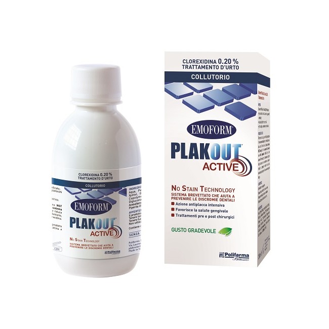 Polifarma Emoform Plak Out Active Clorexidina 0,20% Collutorio 200 Ml