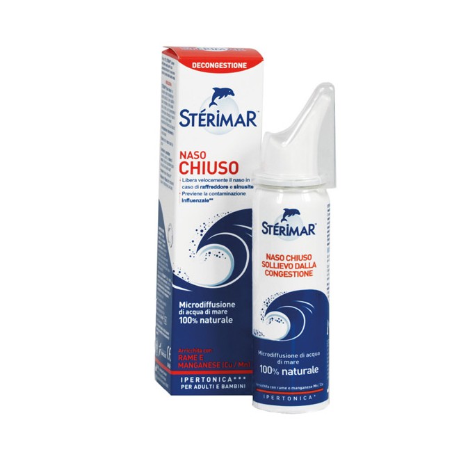 Laboratori Baldacci Sterimar Ipertonico Naso Chiuso Rame E Manganese Spray 50 Ml