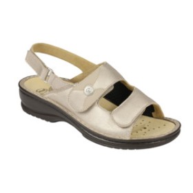 Scholl Calzatura Ortopedica Costanza B/s Pearlized Leather Womens Beige 35 Materiale Pelle Perlata+elasticizzato Fodera Tomaia P