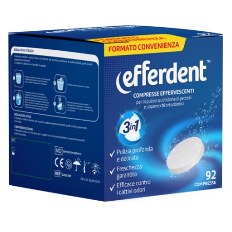 Efferdent per pulizia protesi e apparecchi ortodontici 92 compresse effervescenti Efferdent per pulizia protesi e apparecchi ortodontici 92 compresse effervescenti