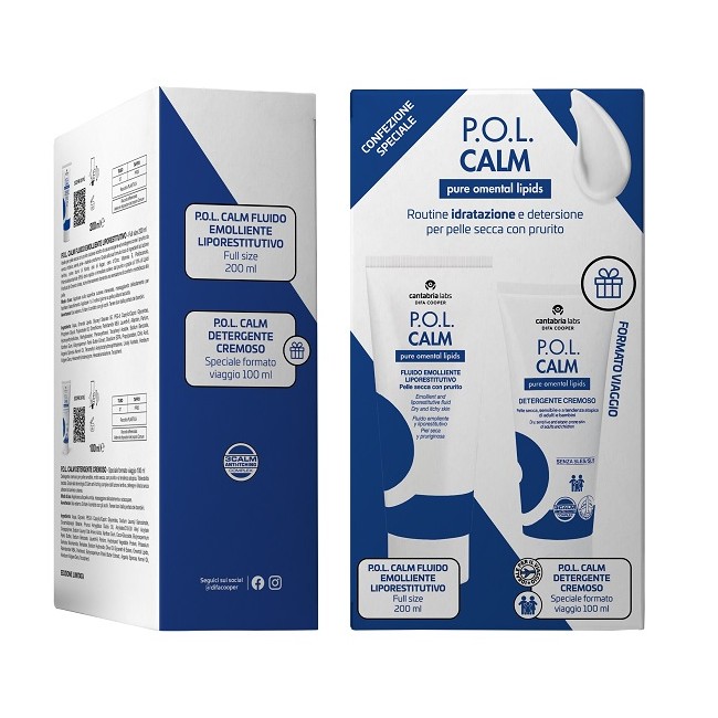Difa Cooper Pol Calm Fluido Emolliente Liporestitutivo 200 Ml + Pol Calm Detergente Cremoso 100 Ml
