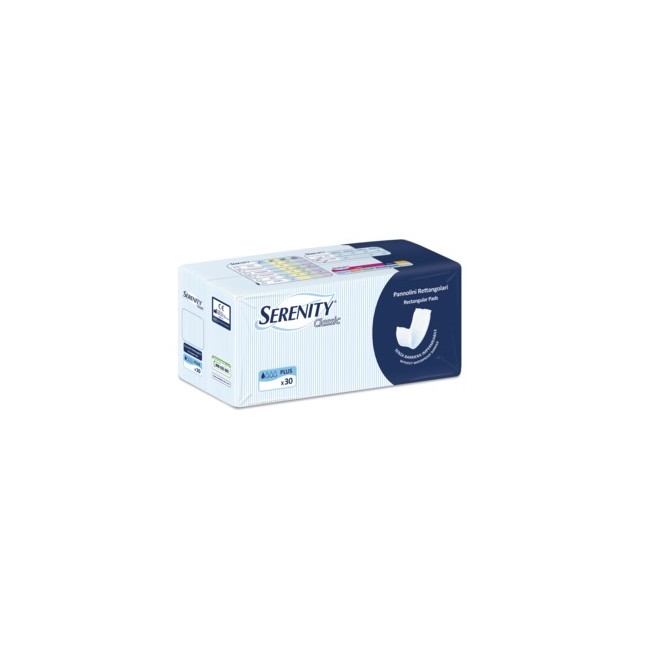 Pannolone per incontinenza formato rettangolare senza barriera serenity 30 pezzi