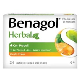 Reckitt Benckiser Benagol Herbal Miele 24 Pastiglie