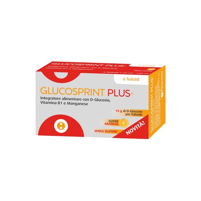 ADL Farmaceutici Glucosprint Plus Arancia 6 Fialoidi Da 25 Ml