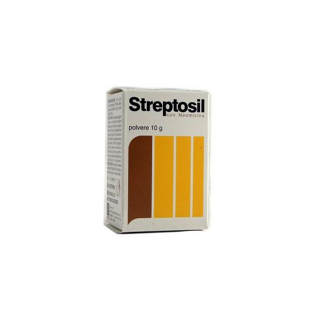 Streptosil con neomicina 99,5% + 0,5% Polvere cutanea 10 g Streptosil con neomicina 99,5% + 0,5% Polvere cutanea 10 g