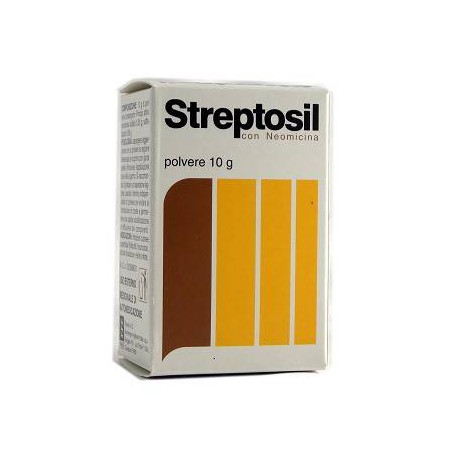 Streptosil con neomicina 99,5% + 0,5% Polvere cutanea 10 g Streptosil con neomicina 99,5% + 0,5% Polvere cutanea 10 g