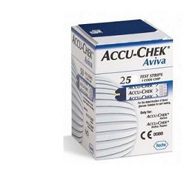 Roche Strisce Misurazione Glicemia Accu-chek Aviva Brk Retail 25 Pezzi