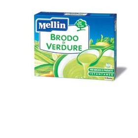 Mellin Brodo di Verdure in Bustine - 10 Bustine da 8 g