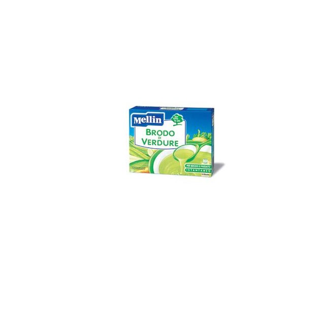 Mellin Brodo di Verdure in Bustine - 10 Bustine da 8 g