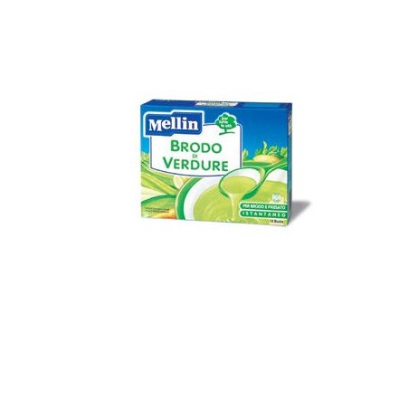 Mellin Brodo di Verdure in Bustine - 10 Bustine da 8 g