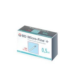 Corman Siringa Insulina Becton Dickinson 0,5 Ml 100 Ui Ago Gauge 29 30 Pezzi