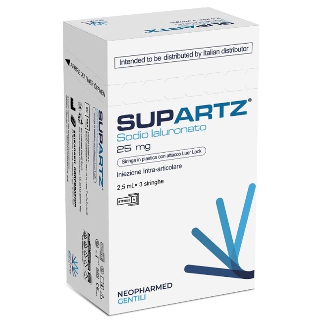 Mdm Siringa Preriempita Intra-articolare Supartz Acido Ialuronico 25 Mg 2,5 Ml 3 Pezzi