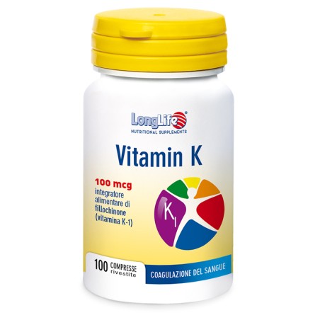 Longlife Vitamin K 100mcg 100 Compresse Longlife Vitamin K 100mcg 100 Compresse