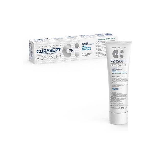 Curasept Biosmalto Mousse Carie Menta 50 Ml