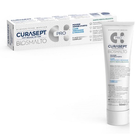 Curasept Biosmalto Mousse Carie Menta 50 Ml
