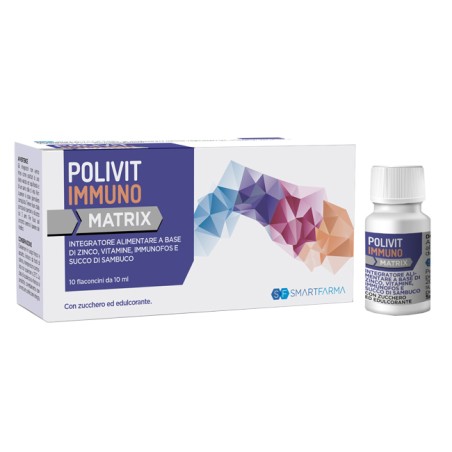 Smartfarma Polivit Immuno Matrix 10 Flaconcini Da 10 Ml Smartfarma Polivit Immuno Matrix 10 Flaconcini Da 10 Ml