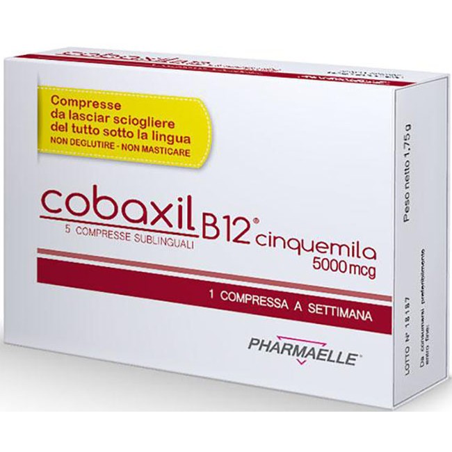 Pharmaelle Cobaxil B12 5000mcg 5 Compresse Sublinguali Pharmaelle Cobaxil B12 5000mcg 5 Compresse Sublinguali
