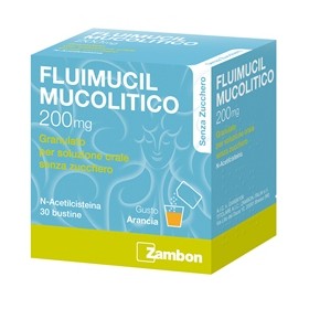 Zambon Fluimucil Mucolitico 200 Mg Granulato Per Soluzione Orale Senza Zucchero N-acetilcisteina 30 bustine