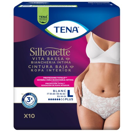 Essity Pannolone A Mutandina Assorbente Tena Silhouette Plus White Large 10 Pezzi Essity Pannolone A Mutandina Assorbente Tena Silhouette Plus White Large 10 Pezzi