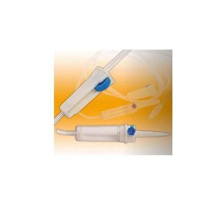 Deflussore per infusione sterile flebo senza ago con roller cura in apirogeno monouso 1 pezzo