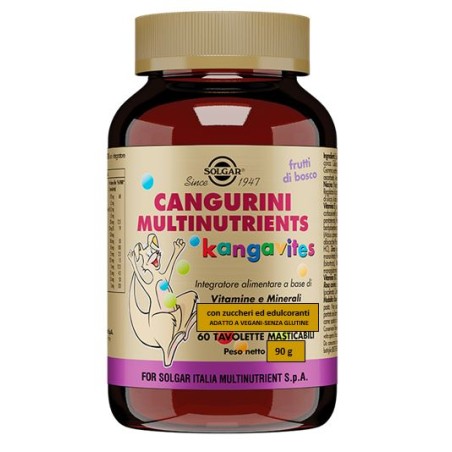 Solgar Cangurini Multinutrients Frutti Bosco 60 Tavolette Masticabili Solgar Cangurini Multinutrients Frutti Bosco 60 Tavolette Masticabili
