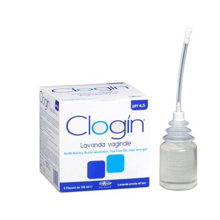 Clogin lavanda vaginale 5 flaconi da 100 ml + 5 cannule vaginali monouso