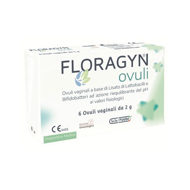 So. Se. Pharm Ovuli Vaginali A Base Di Lattobacilli Lisati Floragyn Ovuli 2 G 6 Pezzi So. Se. Pharm Ovuli Vaginali A Base Di Lattobacilli Lisati Floragyn Ovuli 2 G 6 Pezzi