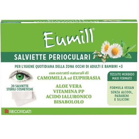 Recordati Eumill Salviette Perioculari 20 Pezzi Recordati Eumill Salviette Perioculari 20 Pezzi