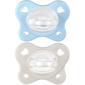 Chicco Dual Soft Succhietto azzurro 2-6 Mesi 2 pezzi