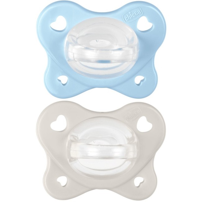 Chicco Dual Soft Succhietto azzurro 2-6 Mesi 2 pezzi Chicco Dual Soft Succhietto azzurro 2-6 Mesi 2 pezzi