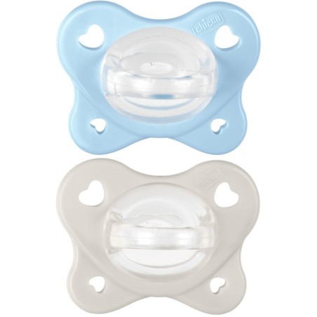 Chicco Dual Soft Succhietto azzurro 2-6 Mesi 2 pezzi Chicco Dual Soft Succhietto azzurro 2-6 Mesi 2 pezzi