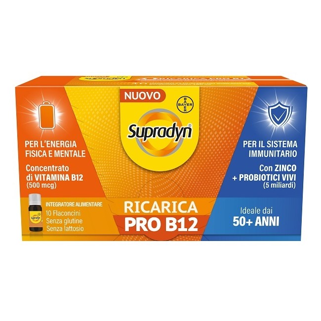 Bayer Supradyn Ricarica Pro B12 10 Flaconcini Bayer Supradyn Ricarica Pro B12 10 Flaconcini