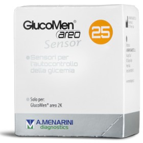 Menarini Strisce Misurazione Glicemia Glucomen Areo Sensor 25 Pezzi