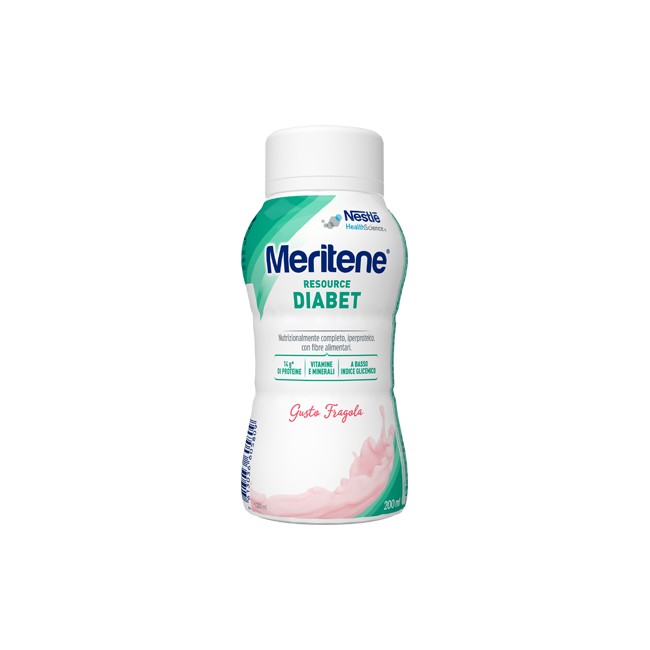 Nestlè Meritene Resource Diabet Fragola Alimento Iperproteico 28 Vitamine E Minerali 200 Ml
