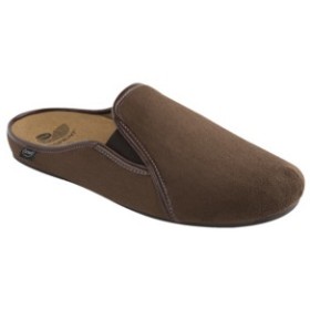 Scholl Calzatura Felce Microfibre Mens Dk Brown Bioprint Men 45 Aw16