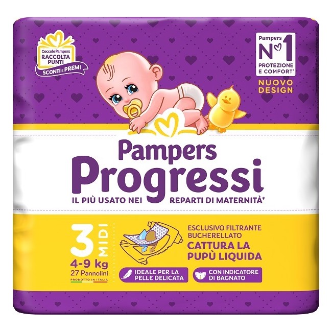 Fater Pampers Progressi Midi 27 Pezzi Fater Pampers Progressi Midi 27 Pezzi