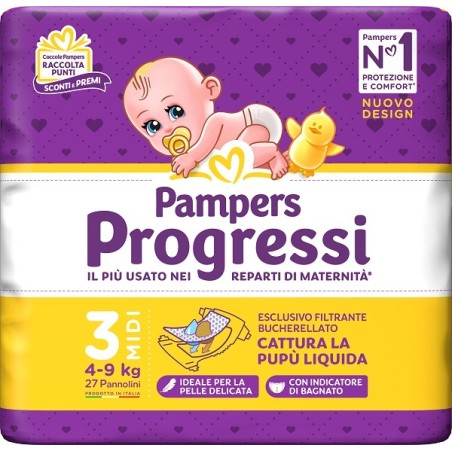 Fater Pampers Progressi Midi 27 Pezzi Fater Pampers Progressi Midi 27 Pezzi