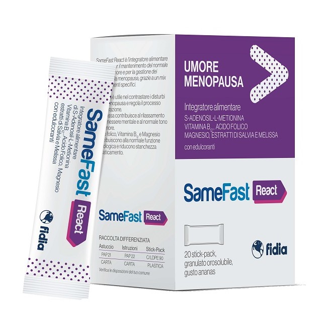 Fidia Farmaceutici Samefast React 20 Stick Pack