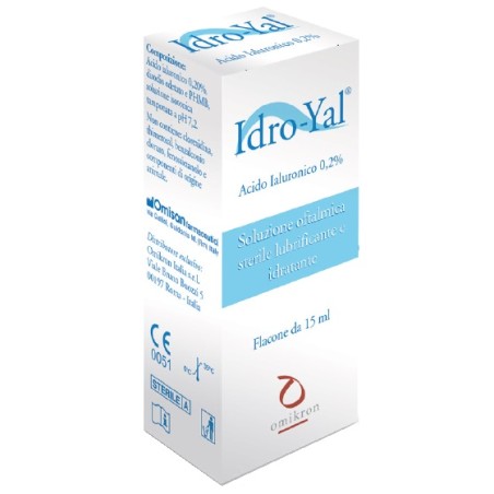 Omikron Italia Idro Yal Soluzione Oftalmica Lubrificante Idratante Acito Ialuronico 0,2% 15 Ml Omikron Italia Idro Yal Soluzione Oftalmica Lubrificante Idratante Acito Ialuronico 0,2% 15 Ml