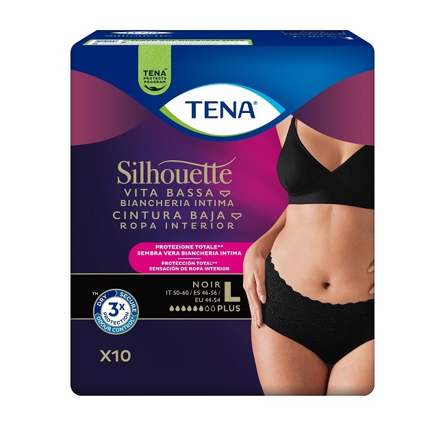 Essity Pannolone A Mutandina Assorbente Tena Silhouette Noir L Vita Bassa 10 Pezzi Essity Pannolone A Mutandina Assorbente Tena Silhouette Noir L Vita Bassa 10 Pezzi