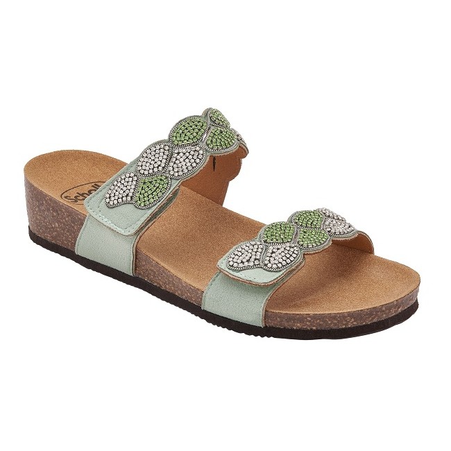 Scholl Calzatura Abu Dhabi Microfibre+strass W Aquamarine 37