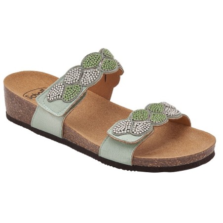 Scholl Calzatura Abu Dhabi Microfibre+strass W Aquamarine 37