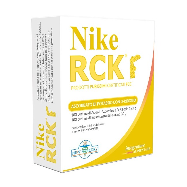New Mercury Nike Rck Ascorbato Potassio + Ribosio 200 Bustine 45,30 G New Mercury Nike Rck Ascorbato Potassio + Ribosio 200 Bustine 45,30 G