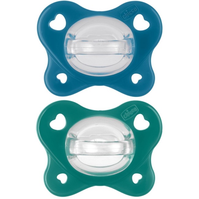 Chicco Dual Soft Succhietto Azzurro 16-36 Mesi 2 Pezzi Chicco Dual Soft Succhietto Azzurro 16-36 Mesi 2 Pezzi
