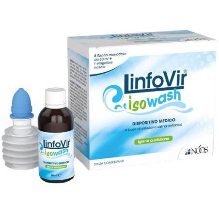 Noos Soluzione Salina Isotonica Linfovir Isowash 8 Flaconi Da 60 Ml Noos Soluzione Salina Isotonica Linfovir Isowash 8 Flaconi Da 60 Ml