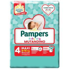 Fater Pampers Baby Dry Mutandina Maxi 4 Small Pack 16 Pezzi