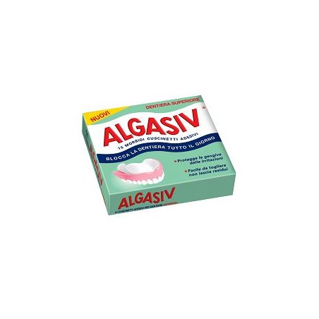Algasiv adesivo per protesi dentaria superiore 15 pezzi Algasiv adesivo per protesi dentaria superiore 15 pezzi
