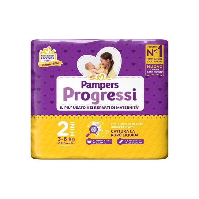 Fater Pampers Progressi Mini Pannolino 2 3-6kg 30 Pezzi