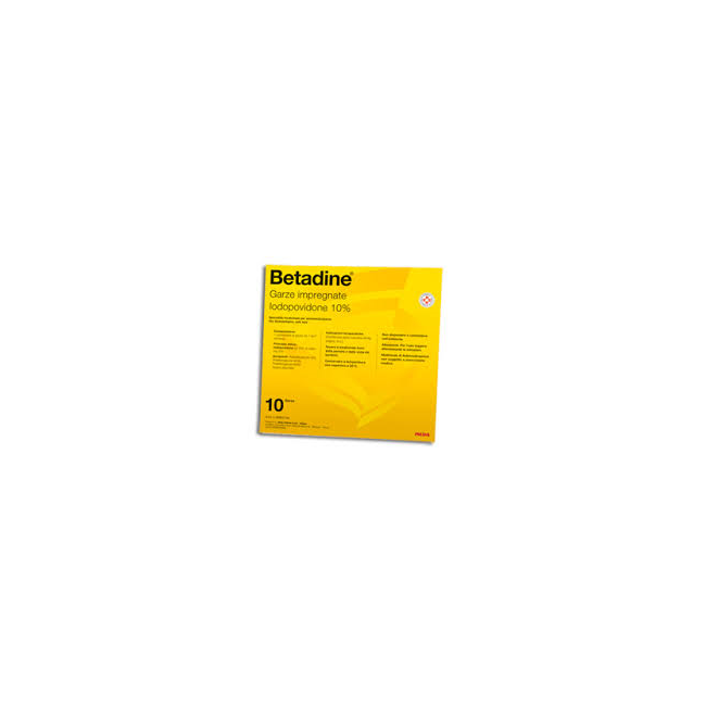 Betadine 10% Garze impregnate Betadine 10% Garze impregnate